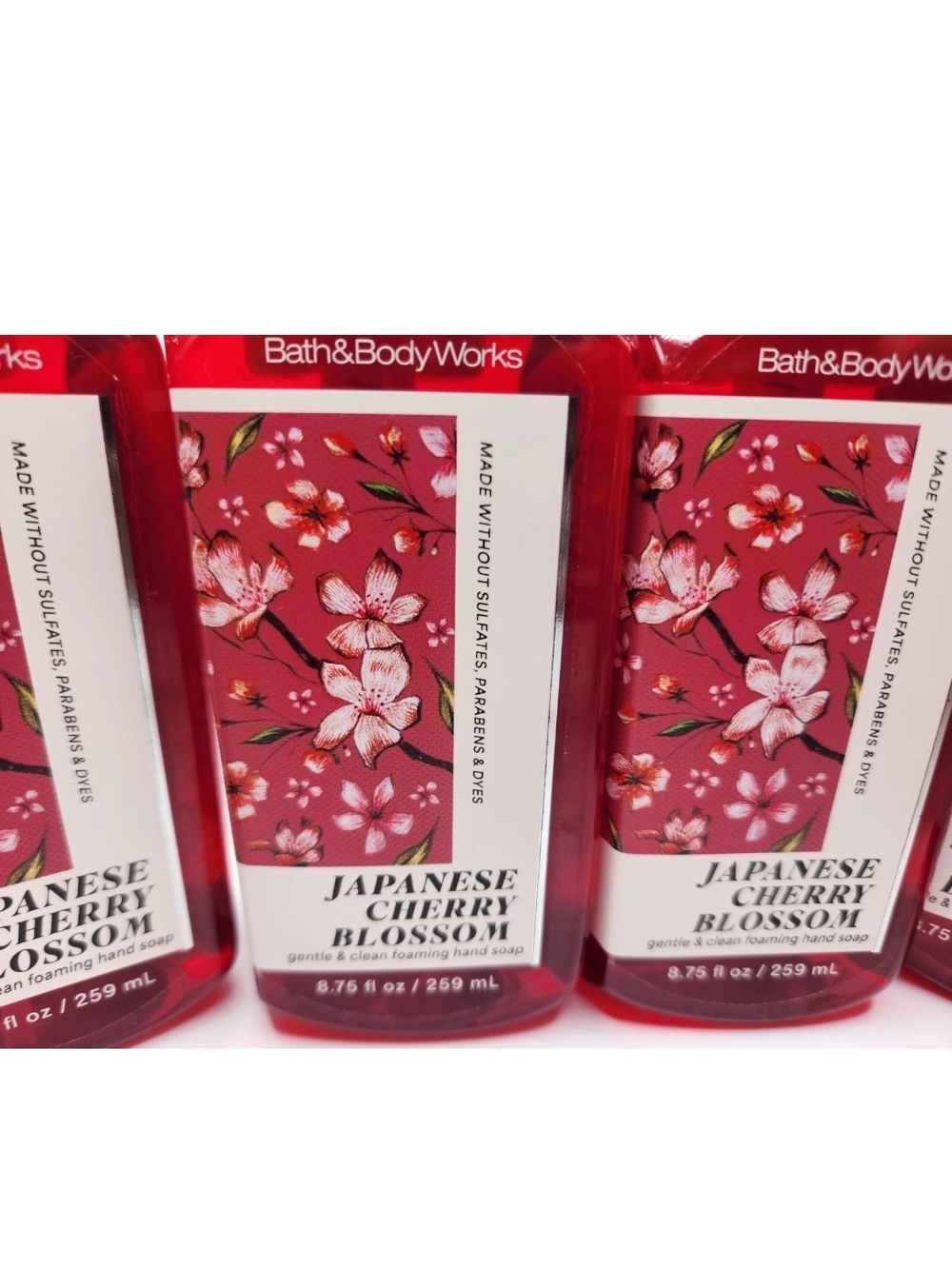 6 bottles of Bath & Body Works Japanese Cherry Blossom Foaming Hand Soap - Picture 2 of 8
